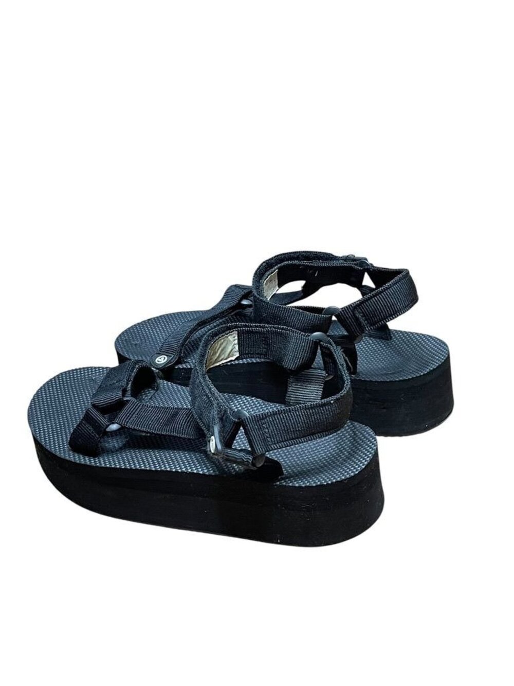 Atika Black Platform Sandals With Adjustable Straps - Size 10M -